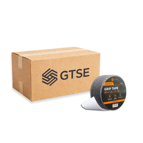 Box of 24 Rolls Black Anti-Slip Adhesive & Abrasive Hazard Marking Tape, 50mm x 5m