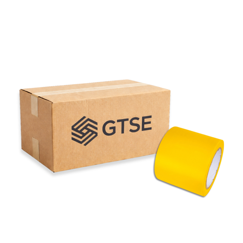 Box of 12 Rolls Wide Yellow Floor Line Marking Tape - 100mm x 33m
