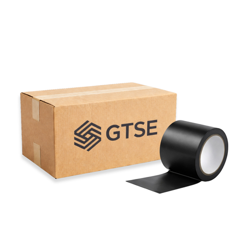 Box of 12 Rolls Wide Black Floor Line Marking Tape - 100mm x 33m