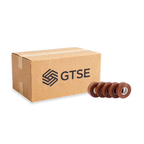 Brown PVC Electrical Insulation Tape 19mm x 33m - 100 Rolls - Tape Box Deal