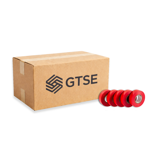 Red PVC Electrical Insulation Tape 19mm x 33m- 100 Rolls - Tape Box Deal