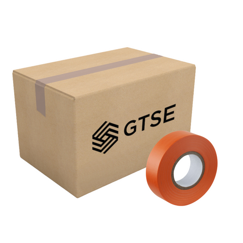 Orange PVC Electrical Insulation Tape 19mm x 33m - 100 Rolls - Tape Box Deal