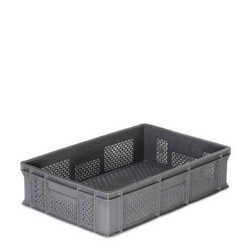 28L Ventilated Euro Stacking Container (600L x 400W x 150H mm) 28L Ventilated Euro Stacking Container (600L x 400W x 150H mm)