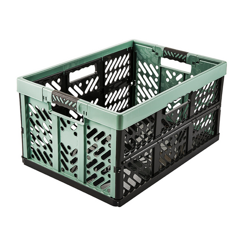 45L Extra Strong Folding Box - Grey/Green (540L x 370W x 280H mm)