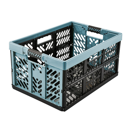 45L Extra Strong Folding Box - Grey/Blue (540L x 370W x 280H mm)