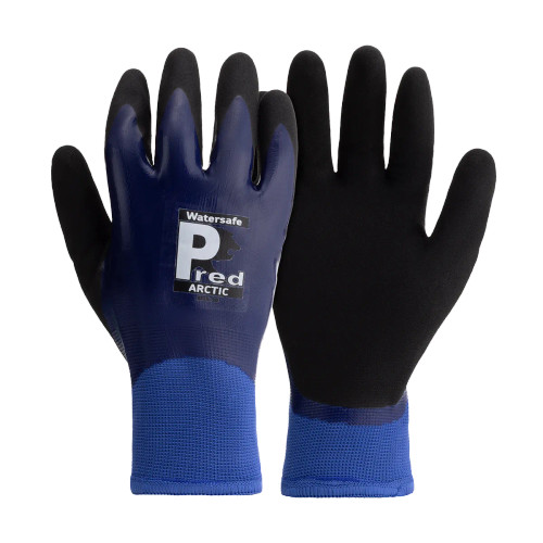 Blue polyester HPPE, Steel Inner Liner Cut Resistant Level E Gloves (10 Pairs)