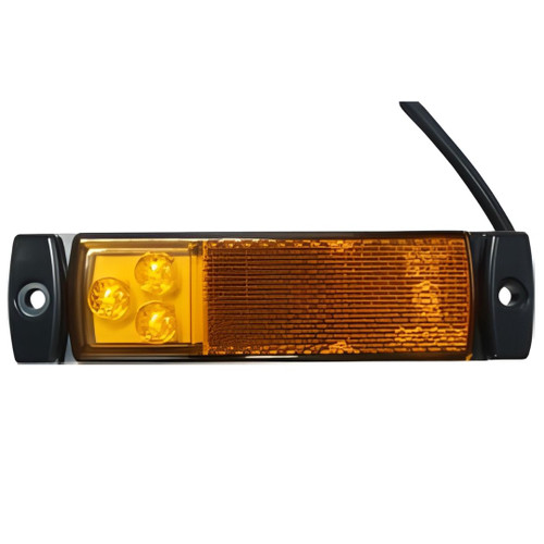 Red 3-LED Rectangular Lamp