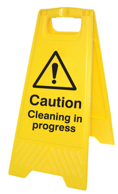 Caution cleaning in progress (free-standing floor sign) - Safety Sign Caution cleaning in progress (free-standing floor sign) - Safety Sign