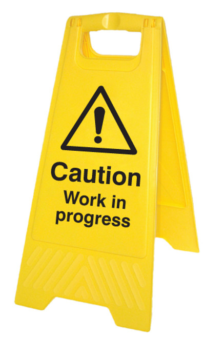 Caution work in progress (free-standing floor sign) - Safety Sign Caution work in progress (free-standing floor sign) - Safety Sign