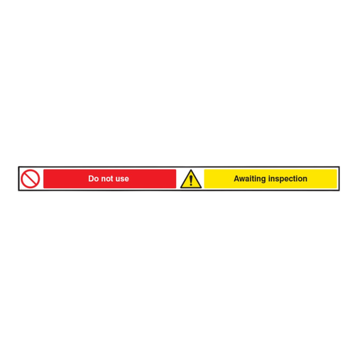 Do Not Use Awaiting Inspection, 1000X75mm Magnetic PVC - Safety Sign