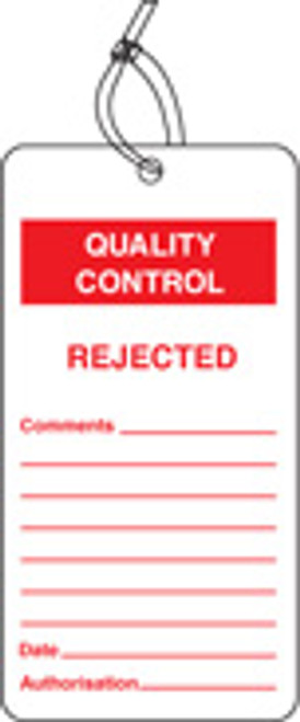 QC tag rejected pk of 10 - Safety Sign QC tag rejected pk of 10 - Safety Sign