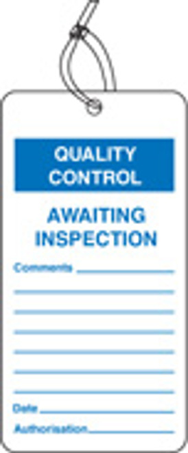 QC tag awaiting inspection pk of 10 - Safety Sign QC tag awaiting inspection pk of 10 - Safety Sign