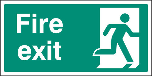 Fire exit floor graphic 400x200mm - Safety Sign