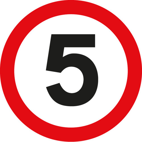 5mph floor graphic 400mm dia - Safety Sign 5mph floor graphic 400mm dia - Safety Sign