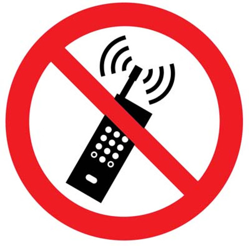 No mobile phones symbol floor graphic 400mm dia No mobile phones symbol floor graphic 400mm dia