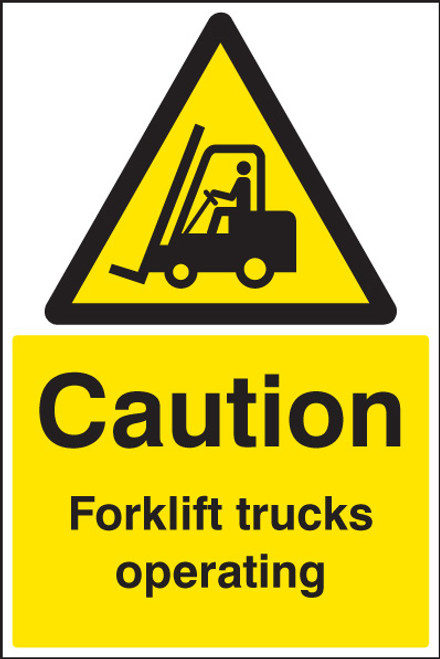 Caution forklift trucks operating floor graphic 400x600mm - Safety Sign Caution forklift trucks operating floor graphic 400x600mm - Safety Sign