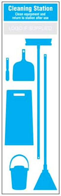 Cleaning Station Shadow Board - 6 piece 600x2000mm 10mm foam pvc - Safety Sign Cleaning Station Shadow Board - 6 piece 600x2000mm 10mm foam pvc - Safety Sign