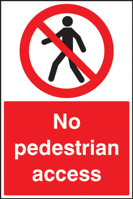 No pedestrian access floor graphic 400x600mm - Safety Sign