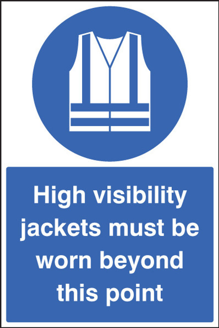High vis jackets must be worn floor graphic 400x600mm - Safety Sign
