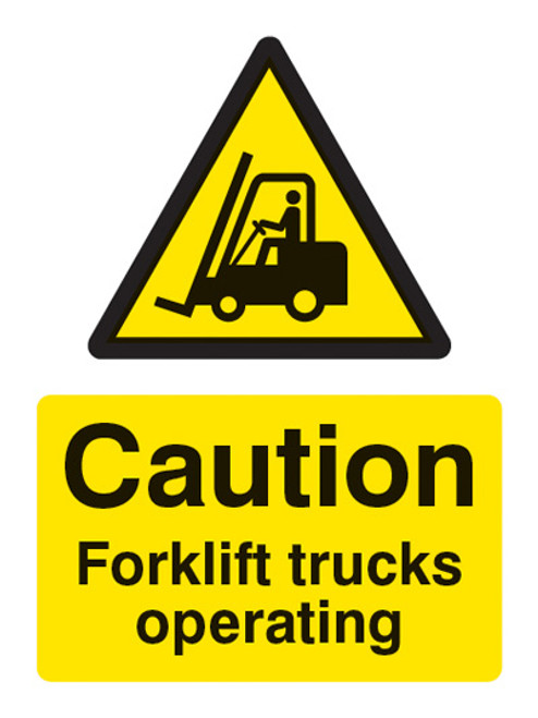 Caution Forklift Trucks Operating - Safety Sign Caution Forklift Trucks Operating - Safety Sign