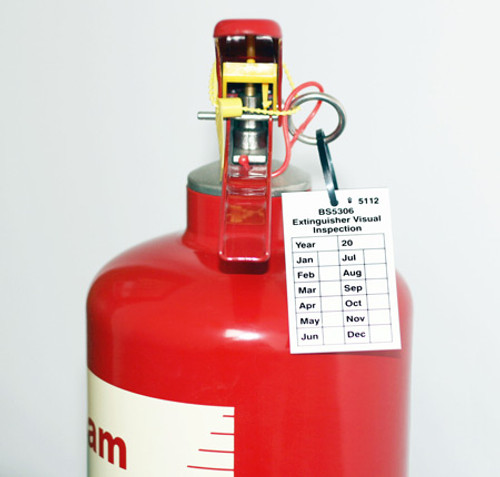 Extinguisher visual inspection tag 50x80mm (pack of 10) - Safety Sign Extinguisher visual inspection tag 50x80mm (pack of 10) - Safety Sign