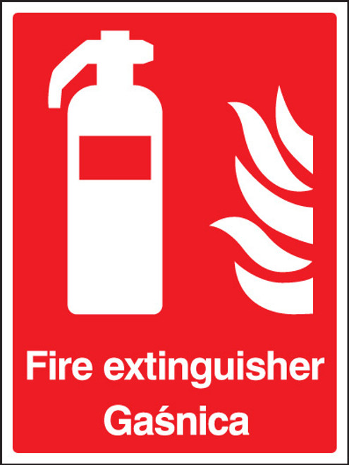 Fire extinguisher (English/polish) - Safety Sign