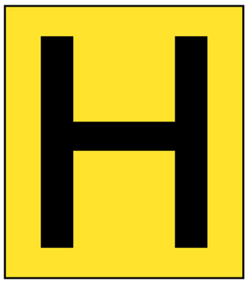 Hydrant marker rigid plastic 178x203mm - Safety Sign
