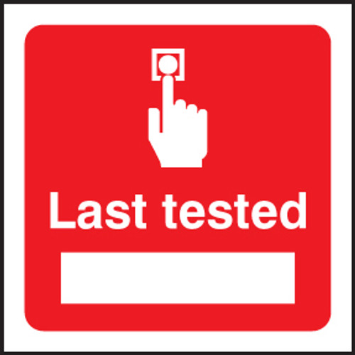 Last Tested - Safety Sign