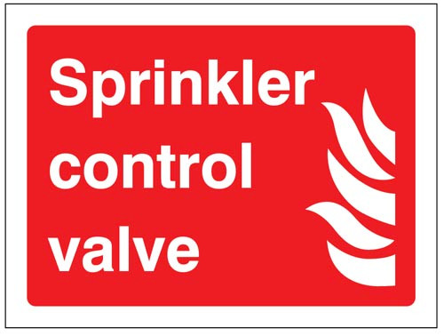 Sprinkler control valve - Safety Sign Sprinkler control valve - Safety Sign