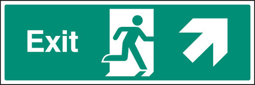 Exit - Up And Right - Safety Sign