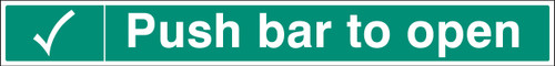Push bar to open 600x75mm self adhesive - Safety Sign Push bar to open 600x75mm self adhesive - Safety Sign