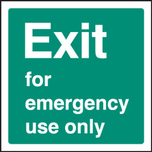 Exit emergency use - Safety Sign