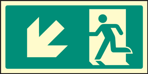 Arrow down left intermediate marker - Safety Sign Arrow down left intermediate marker - Safety Sign