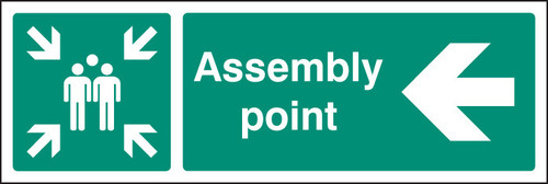 Assembly point left - Safety Sign Assembly point left - Safety Sign