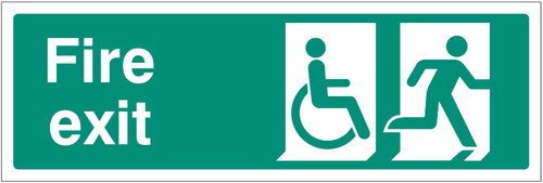 Disabled final fire exit - Safety Sign