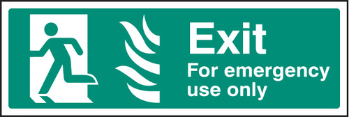 Fire exit - for emergency use HTM - Safety Sign
