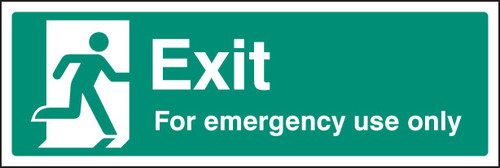 Exit for emergency use only - Safety Sign