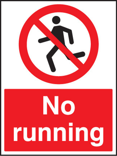 No running - Safety Sign