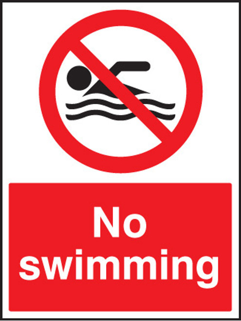 No swimming - Safety Sign