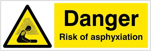 Danger Risk of asphyxiation - Safety Sign