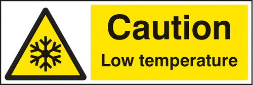 Caution Low Temperature - Safety Sign