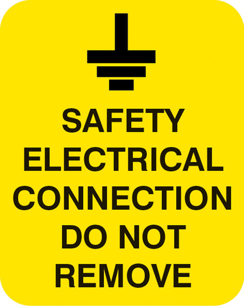 Safety electrical connection do not remove Sheet of 25 labels 40x50mm - Safety Sign Safety electrical connection do not remove Sheet of 25 labels 40x50mm - Safety Sign