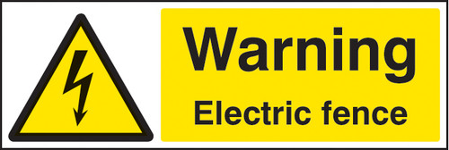 Warning electric fence - Safety Sign