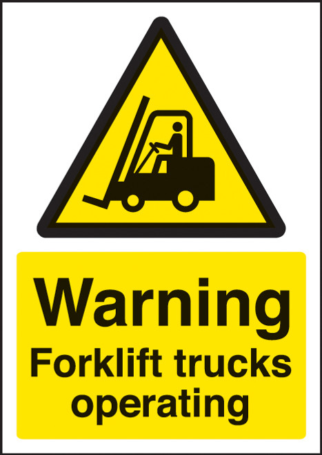 Warning forklift trucks operating - A4 sav - Safety Sign Warning forklift trucks operating - A4 sav - Safety Sign