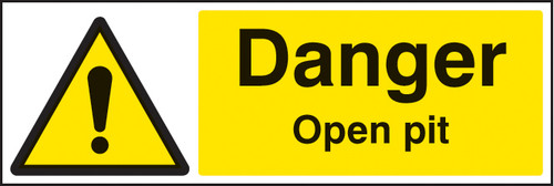 Danger open pit - Safety Sign