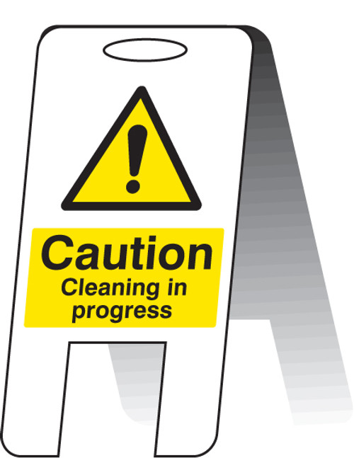 Caution cleaning in progress (self standing folding sign) - Safety Sign Caution cleaning in progress (self standing folding sign) - Safety Sign