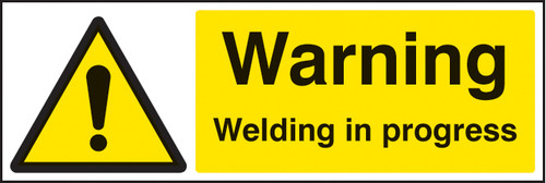Warning welding in progress - Safety Sign