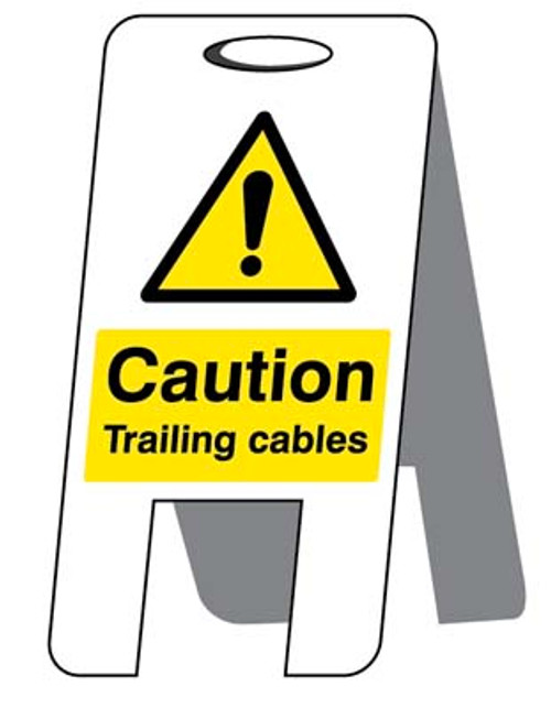 Caution Trailing Cables (Self Standing Folding Sign) - Safety Sign Caution Trailing Cables (Self Standing Folding Sign) - Safety Sign