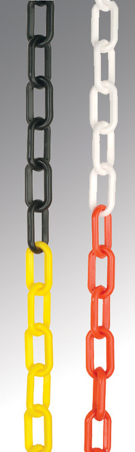 Chain 6mm black & yellow 10m length polyethylene Chain 6mm black & yellow 10m length polyethylene