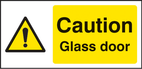 Caution glass door - Safety Sign